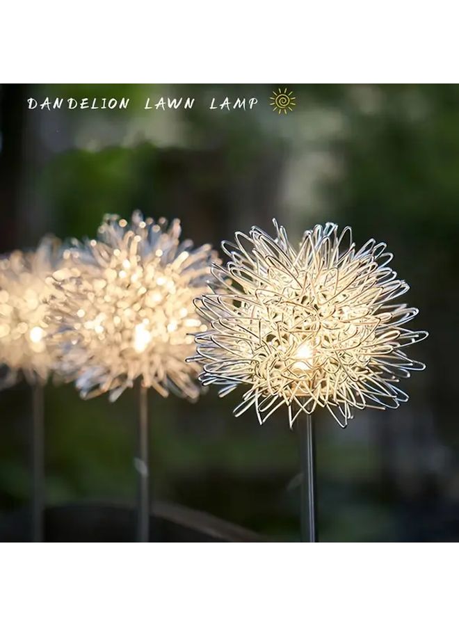 مصباح الحديقة الشمسي الهندباء 2 قطعة للحديقة والشرفة قابل لتعديل السطوع - Image 2