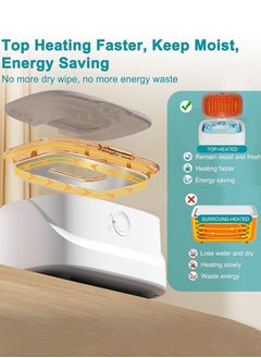 Garlo Baby Wipe Warmer, Innovative Spring & Child Lock Design, Large Capacity Wipes Dispenser, Fast Heating, 3 Modes of Temperature Heating Control, Diaper Wipe Warmer with Night Light  - Image 5