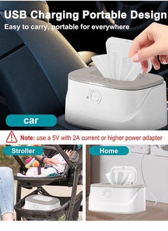 Garlo Baby Wipe Warmer, Innovative Spring & Child Lock Design, Large Capacity Wipes Dispenser, Fast Heating, 3 Modes of Temperature Heating Control, Diaper Wipe Warmer with Night Light  - Image 3