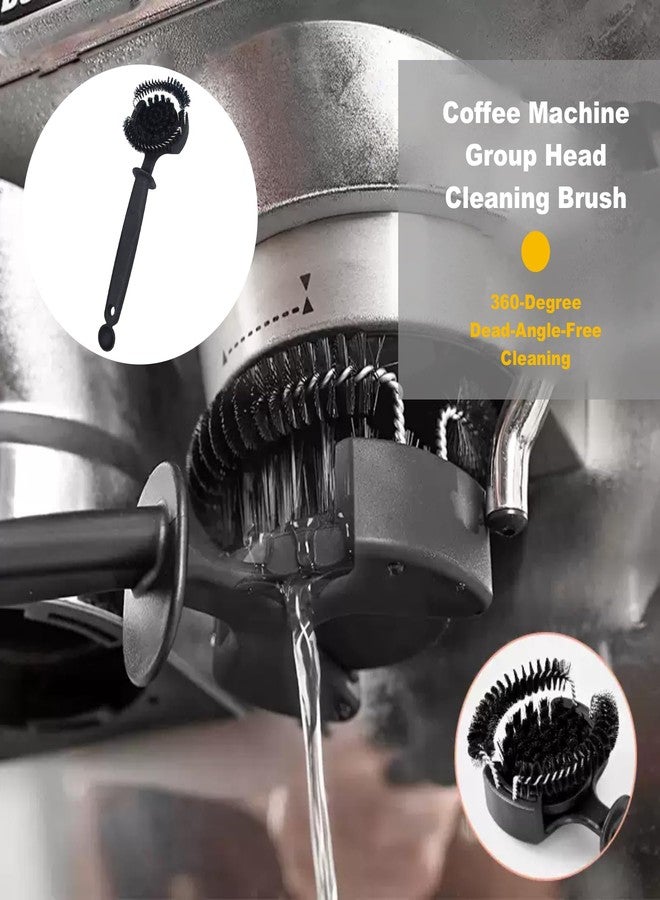 GCFTIFF Espresso Coffee Machine Cleaning Brush Set,Group Head Cleaning Brush,Coffee Portafilter Cleaning Brush,360°Nylon Bristle,Effectively Cleaning, Barista Cleaning Tools,58MM - Image 3