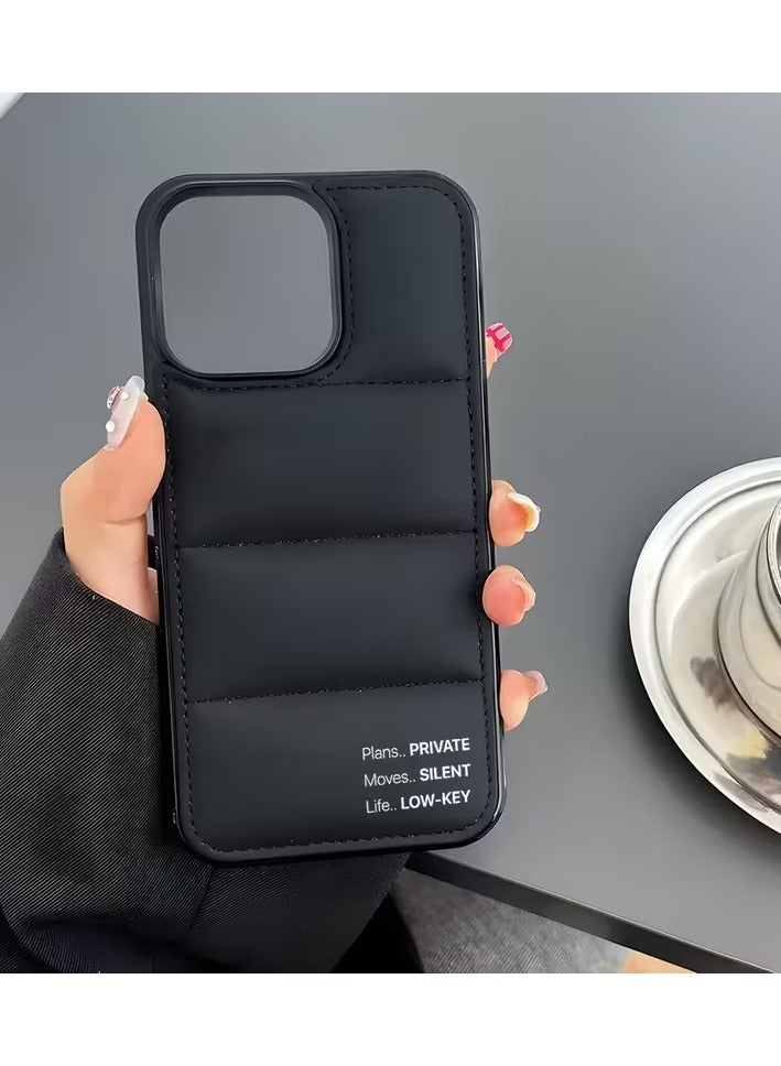 Temu A simple and beautiful phone case in a dark color with a 3D embossed design for the iPhone 13; soft, shockproof phone cases.