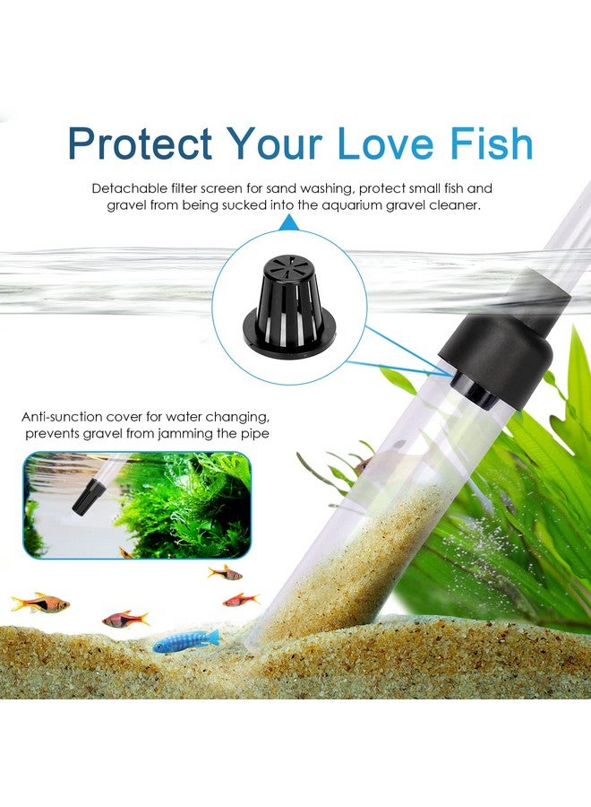 hygger Gravel Vacuum for Aquarium, Aquarium Siphon Vacuum Cleaner for Fish Tank Gravel and Sand Cleaning, Remove Dirt, Water Change, Aquarium Gravel Cleaner with Adjustable Water Flow (M) - Image 3