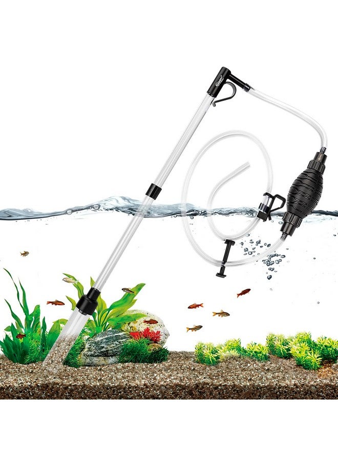 hygger Gravel Vacuum for Aquarium, Aquarium Siphon Vacuum Cleaner for Fish Tank Gravel and Sand Cleaning, Remove Dirt, Water Change, Aquarium Gravel Cleaner with Adjustable Water Flow (M) - Image 1