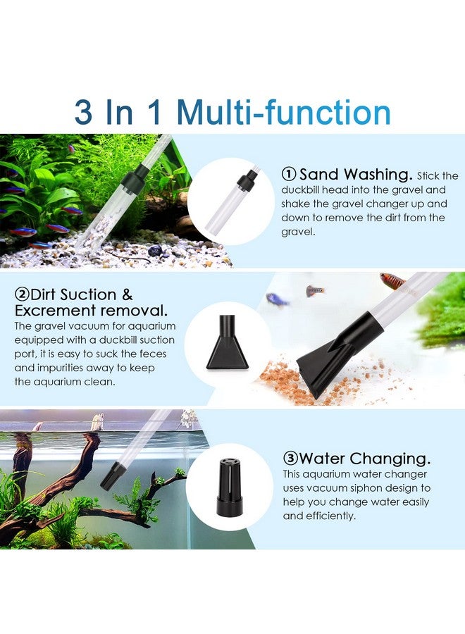 hygger Gravel Vacuum for Aquarium, Aquarium Siphon Vacuum Cleaner for Fish Tank Gravel and Sand Cleaning, Remove Dirt, Water Change, Aquarium Gravel Cleaner with Adjustable Water Flow (M) - Image 2