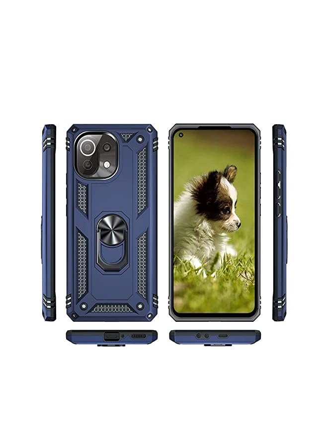 erorex For Xiaomi Mi 11 Lite Mi 11 Lite 5G Xiaomi 11 Lite 5G Ne Case With Tempered Glass Screen Protector 2Pcs Heavy Duty Armor Dual Layer Mi 11 Lite Mi 11 Lite 5G Xiaomi 11 Lite 5G Ne Blue 2 - Image 3