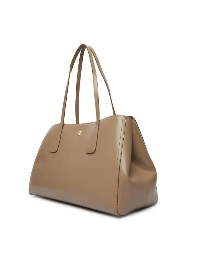 CALVIN KLEIN  Monogram Logo Plaque Tote Bag for Women | Best Price UAE