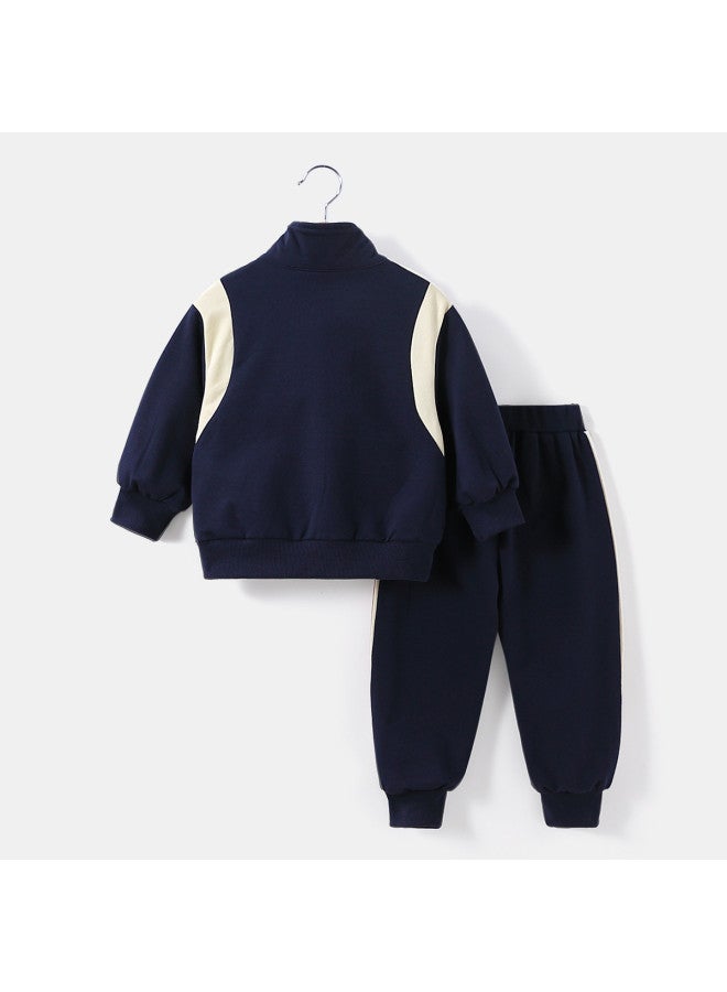طقم خريف للأولاد مجموعة هودي أنيقة طقم خارجي غير رسمي من قطعتين - Image 4