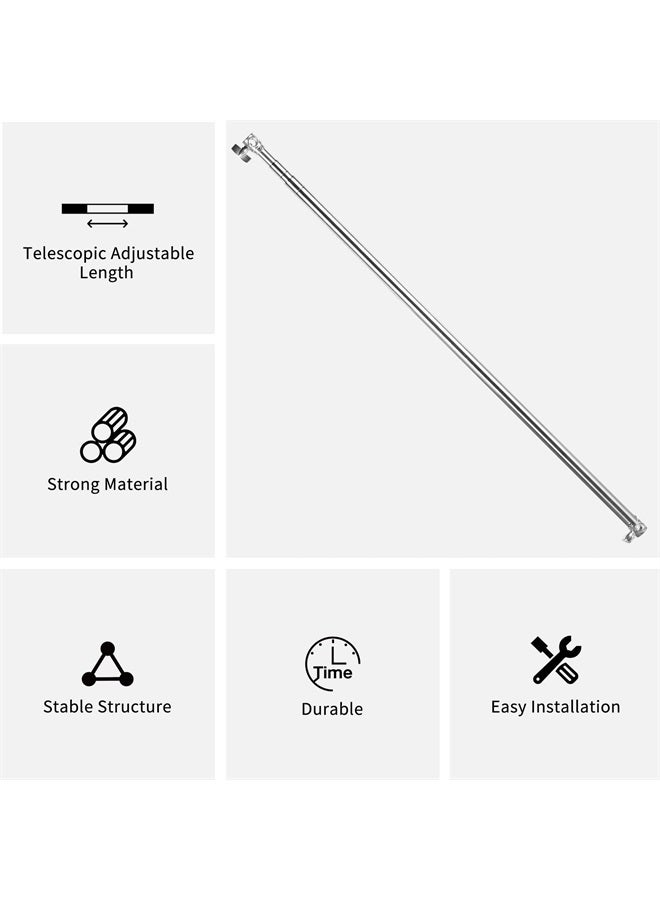 Meking Pro Stainless Steel Telescopic Backdrop Crossbar Max Length 10 ft/3m Adjustable Background Support Cross Arm, Backdrop Pole for C Stand - Image 4