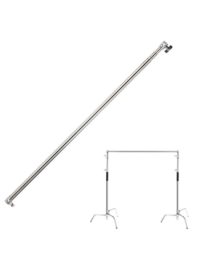 Meking Pro Stainless Steel Telescopic Backdrop Crossbar Max Length 10 ft/3m Adjustable Background Support Cross Arm, Backdrop Pole for C Stand - Image 1
