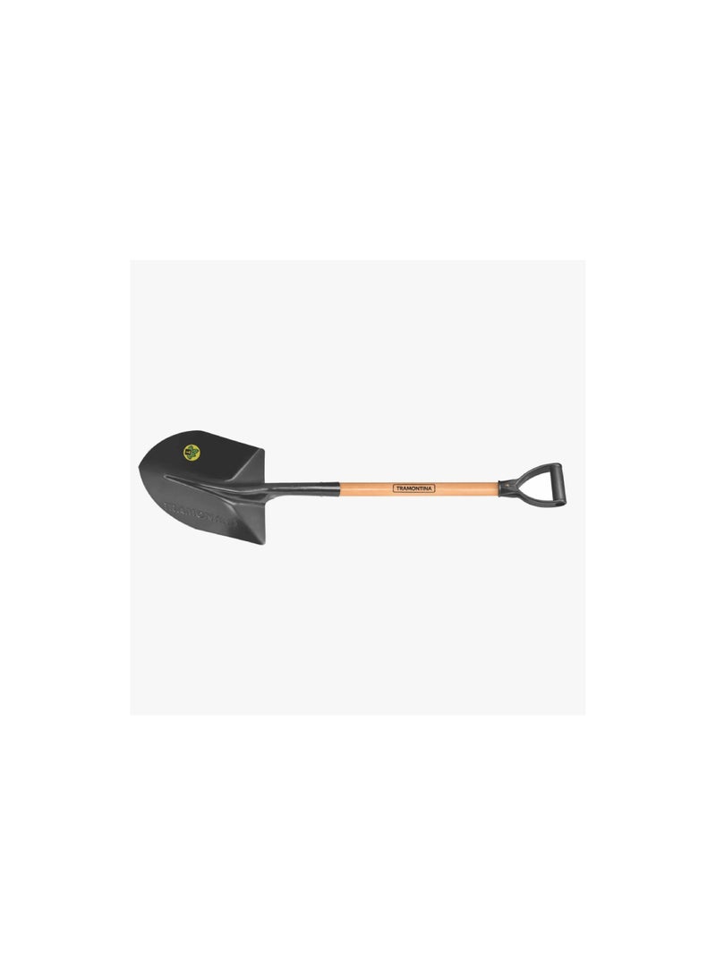 TRAMONTINA Small Round Mouth Shovel with 45cm Wood Handle - Image 1