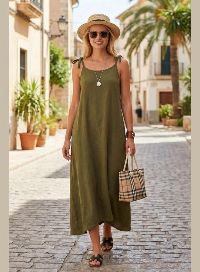 ليلا Lela Regular Fit Strappy Long Dress Women's Dress 5865732