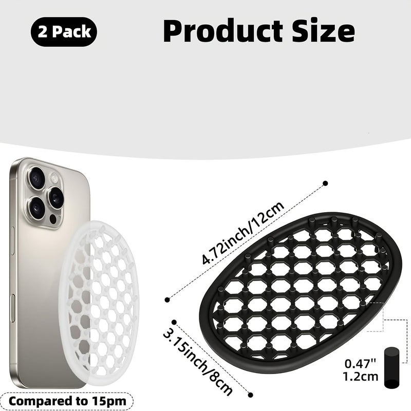 2 Pack Black Translucent Soap Dish for Shower Non Slip Bar Soap Holder with Efficient Drainage Holes for Bathroom Sink Kitchen Counter Self Draining Soaps Saver Pad for Shower Niche Shelf Bathtub - Image 3