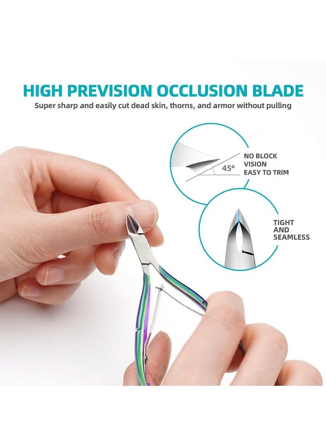 RONAVO - Uticle Cutter Set-Cuticle Trimmer With Cuticle Pusher And Nano Glass Nail Shiner.Ronavo Cuticle Remover Nippers Stainless Steel Cutter Clippers,Professional Manicure Tools For Home And Salon Use - Image 1