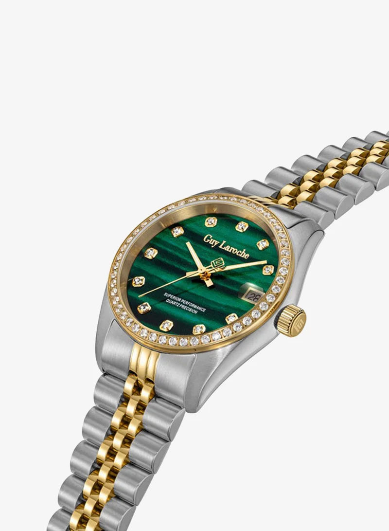 غاي لاروش Rosalie Stainless Steel Bracelet Analog Watch for Women, 31mm