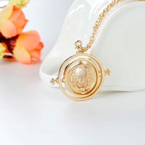 squishy 2Pcs Necklace, Time Turner Pendant Accessories Set, Inspired Jewelry for Magic Fans, Magical Cosplay Gift, Adjustable Chain - Image 3