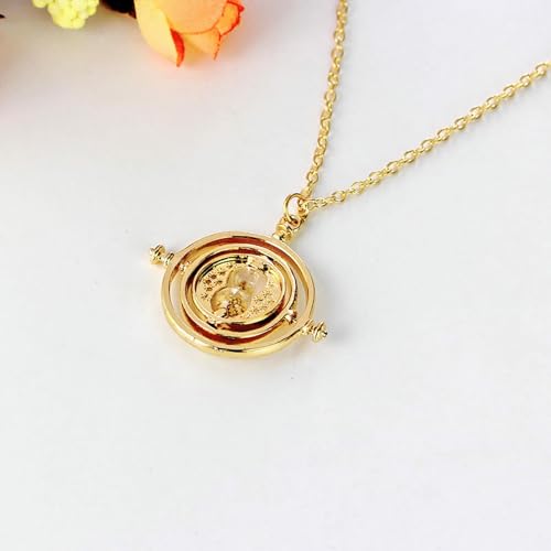 squishy 2Pcs Necklace, Time Turner Pendant Accessories Set, Inspired Jewelry for Magic Fans, Magical Cosplay Gift, Adjustable Chain - Image 5