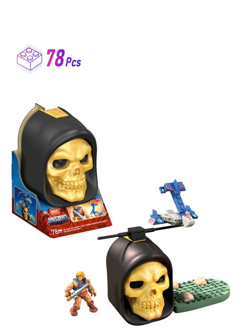 MEGA CONSTRUX Masters Of The Universe He Man Jet Sled Construction Set Building Toys For Kids  - Image 1