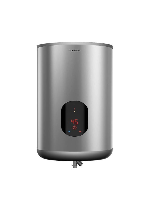 تورنيدو سخان مياه كهربائي تورنيدو، 55 لتر، شاشة ديجيتال، لون فضي - EWH-S55CSE-S - Image 1