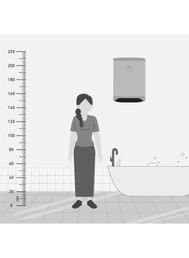 تورنيدو سخان مياه كهربائي تورنيدو، 55 لتر، شاشة ديجيتال، لون فضي - EWH-S55CSE-S - Image 2