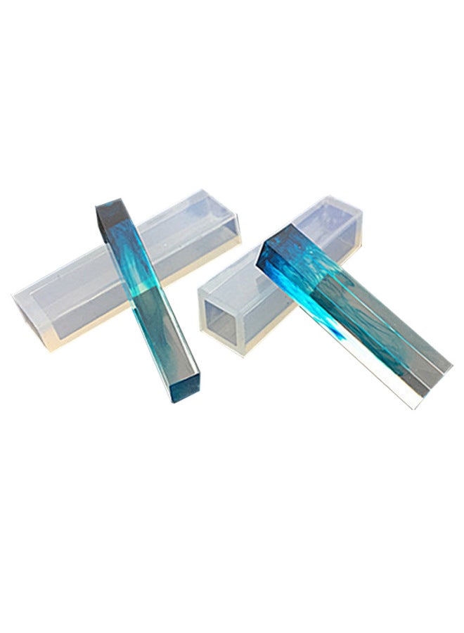 Crystal Drops Pendant Silicone Mold Polishing-free DIY Handmade Jewelry Long Cylinder Trapezoidal Crystal Shape-Specifications:Triangle Diamond Body Strip Mold - Image 5