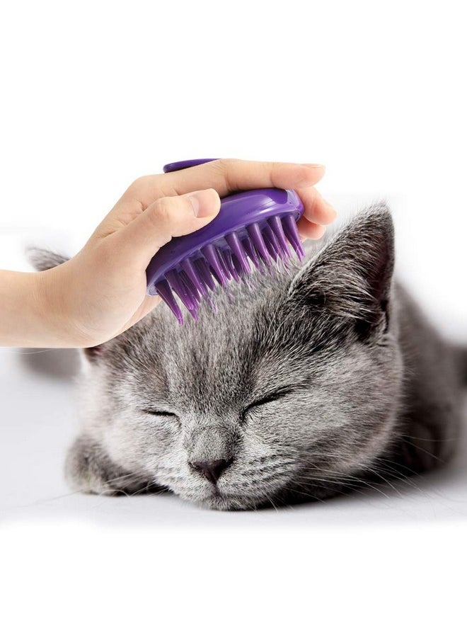 CELEMOON - CeleMoon Cat Brush with Soft Rubber Pins, Washable Silicone Pet Brushes for Indoor Cats Grooming Shedding Massage Bath, No Scratching Removes Hair Mats Tangles and Loose Fur for Short to Long Haired - Image 1