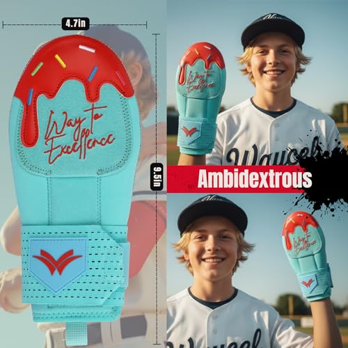 WAYCEL Sliding Mitts Baseball Sliding Mitt for Youth Ice Cream Sliding Mitt Baseball Softball Blueberry Blitz - Image 3