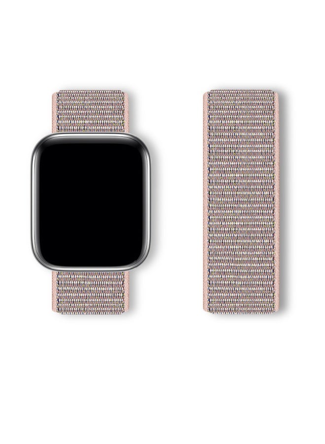 بازار سوار ساعة Apple Watch الرياضي المصنوع من النايلون لساعات Ultra 2/Series 10/9/8/7/SE بمقاس 42-49 مم - سوار منسوج قابل للتعديل ومضاد للتعرق وجيد التهوية للرجال والنساء، مريح وسريع الجفاف للصالة الرياضية والارتداء اليومي (وردي) - Image 2