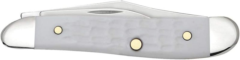 Case WR XX Pocket Knife Sparxx White Jigged Synthetic Peanut Item #60188 - (6220 SS) - Length Closed: 2 7/8 Inches - Image 3