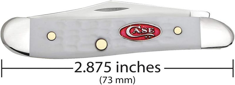 Case WR XX Pocket Knife Sparxx White Jigged Synthetic Peanut Item #60188 - (6220 SS) - Length Closed: 2 7/8 Inches - Image 2