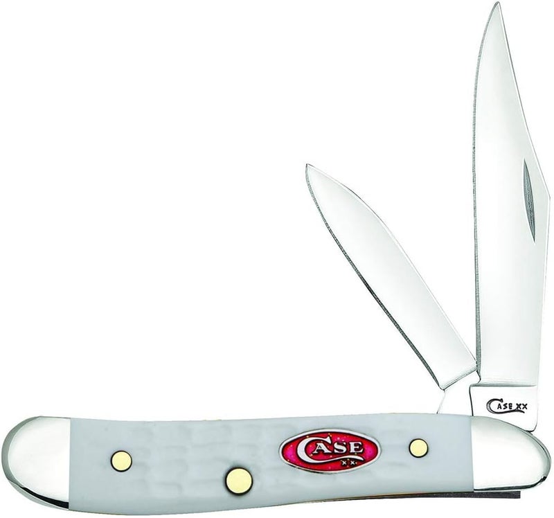 Case WR XX Pocket Knife Sparxx White Jigged Synthetic Peanut Item #60188 - (6220 SS) - Length Closed: 2 7/8 Inches - Image 1