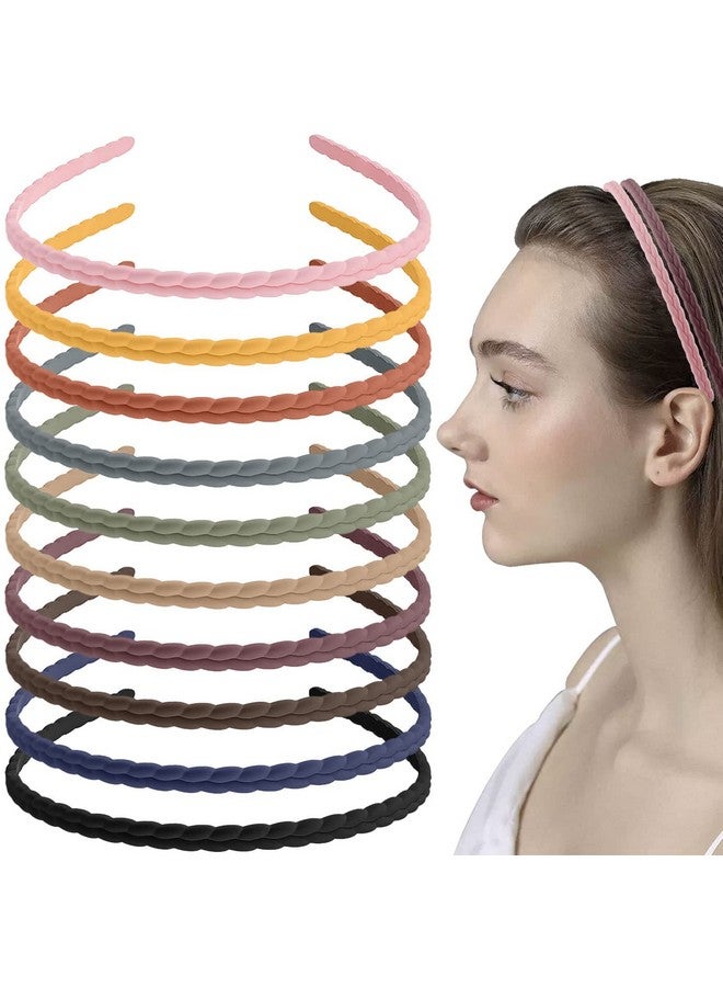 BIG BOX 12 Pieces 6mm Thin Headbands for Girls Women Plastic Pigtail Sytle with Teeth Skinny Headbands for Kids Teens Lady - Image 1