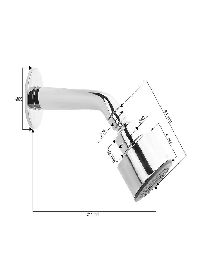 CLINTON 3INCH (ABS) SHOWER WITH 6 INCH ROUND ARM (PACK OF-1) - Image 2