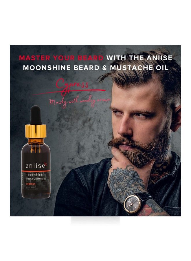 aniise Beard Oil Mustache Oil Stimulate Beard And Hair Growth All Natural Exotic Oils (Cypress) - Image 3