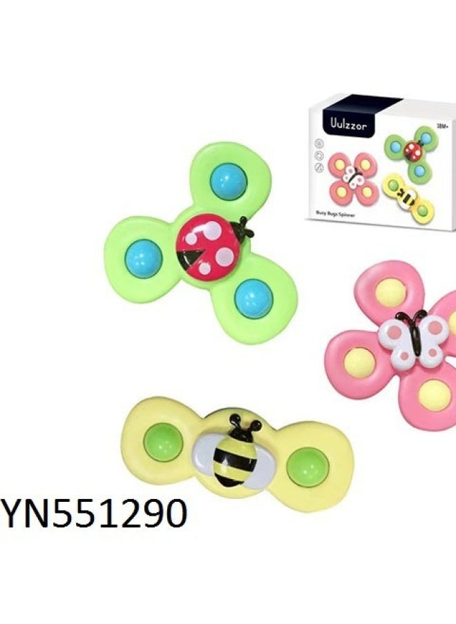 Baby Educational Toys Sucker Spinner Music Dining Table And Chair Baby Fingertip Toys-Color:Insect Spin  - Image 2