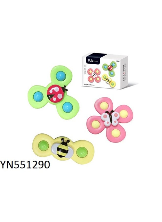 Baby Educational Toys Sucker Spinner Music Dining Table And Chair Baby Fingertip Toys-Color:Insect Spin  - Image 1