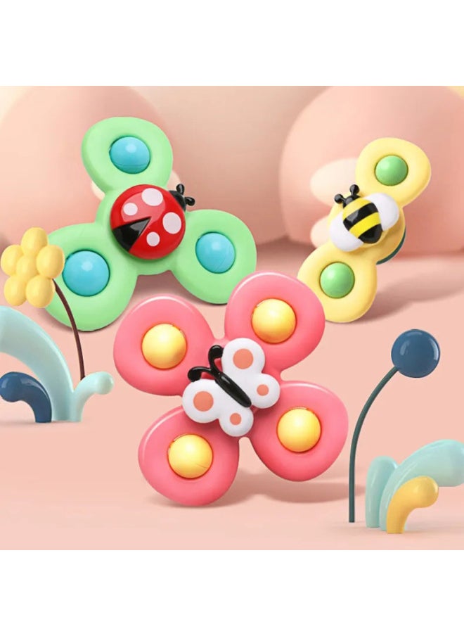 Baby Educational Toys Sucker Spinner Music Dining Table And Chair Baby Fingertip Toys-Color:Insect Spin  - Image 4