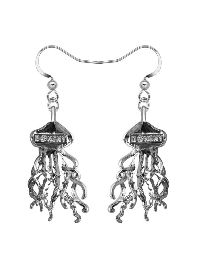 BAMAY Enamel Alloy Cute Jellyfish Earrings Dangle Sea Animal Charms Beach Jewelry Summer Gifts for Women (Purple)  - Image 5