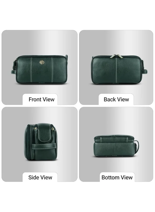 HAMMONDS FLYCATCHER  Leather Travel Organizer Pouch - Toiletry Bag for Men and Women Cosmetic Organizer Bag, Shaving Kit Bag for Men Toiletry Pouch for Men with Multiple Pockets  | Best Price UAE