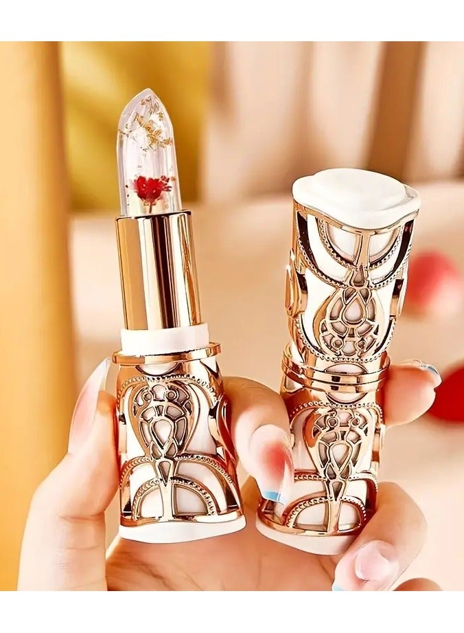 ORiTi Flower Lipstick Jelly Color Changing Golden Foil Lip Balm Moisturizing Hydrating Daily Lip Care - Image 1