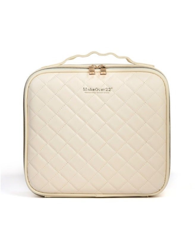 Makeover 22 MakeOver22 Professional Makeup Organizer Bag- Beige - Image 1