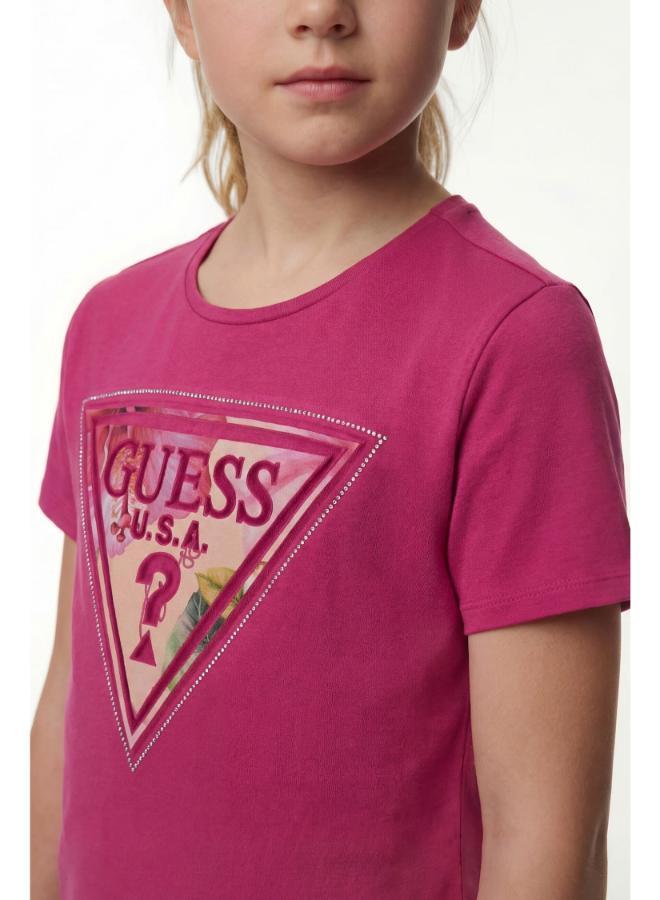 GUESS Youth Graphic Crew Neck T-Shirt - Image 3