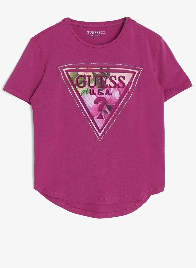GUESS Youth Graphic Crew Neck T-Shirt