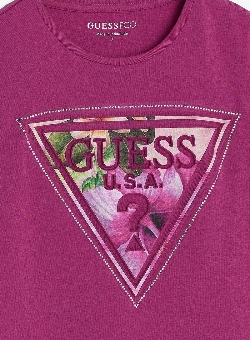 GUESS Youth Graphic Crew Neck T-Shirt - Image 4