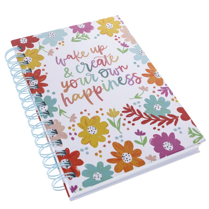 Graphique Spiral Hard Cover Journal - Create Your Happiness - 6.25" x 8.25", 160 Lined Pages, Holographic Foil - Perfect for Taking Notes, Writing Lists and More - Image 3