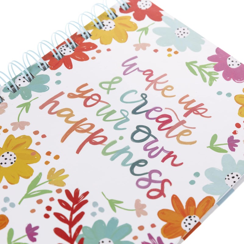 Graphique Spiral Hard Cover Journal - Create Your Happiness - 6.25" x 8.25", 160 Lined Pages, Holographic Foil - Perfect for Taking Notes, Writing Lists and More - Image 4