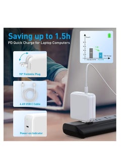 Y&D 87W USB C Charger Power Adapter Compatible with MacBook Pro 15/13 inch, Air 13 inch 2020/2019/2018, Thunderbolt 3 Block, 6.6ft 5A Cable  - Image 5