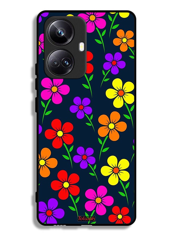 Tolwak Realme 10 Pro Plus Protective Case Cover Colorful Flowers - Image 1