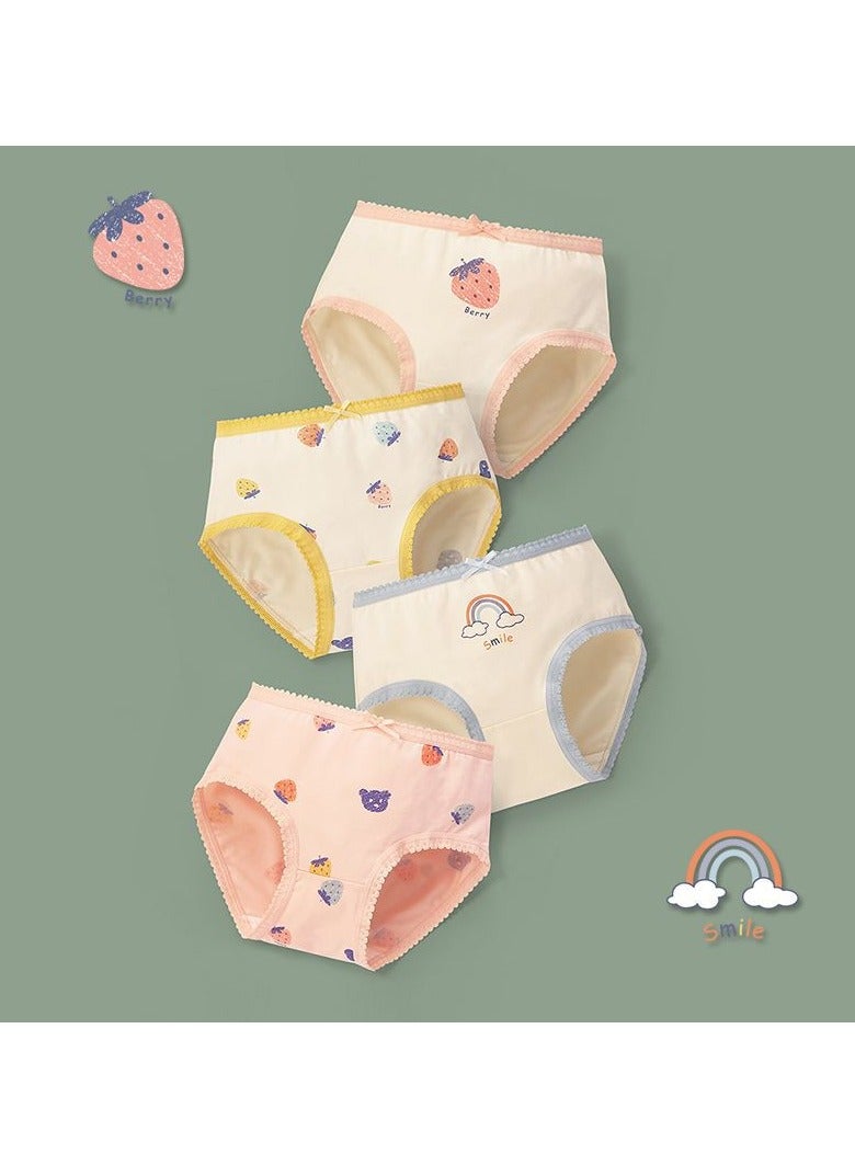 ريدمابليتيك 4 قطع من سراويل داخلية قطنية للبنات على شكل حرف A - Image 1
