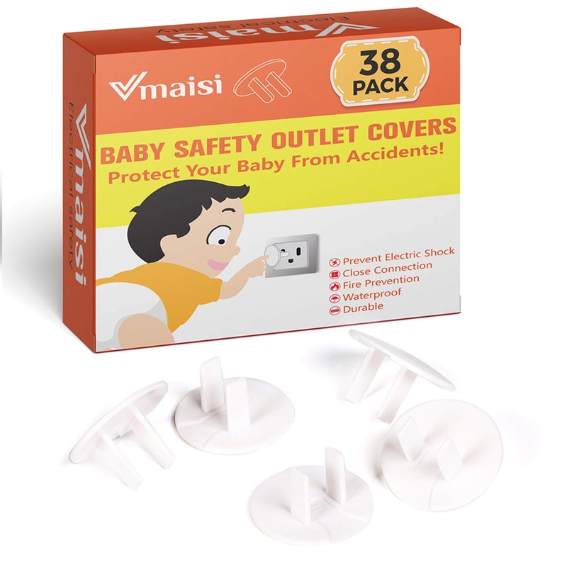 38 Pack Outlet Covers ChildProof Plug Protector Vmaisi Baby Proofing Electrical Safety Outlet Plugs