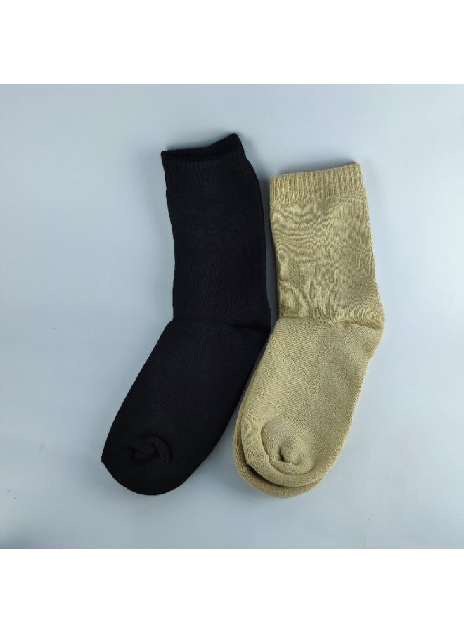 2 زوج من الشرابات الرجالى الطويلة - قطن شتوى مبطن من الداخل بالكامل - Image 3